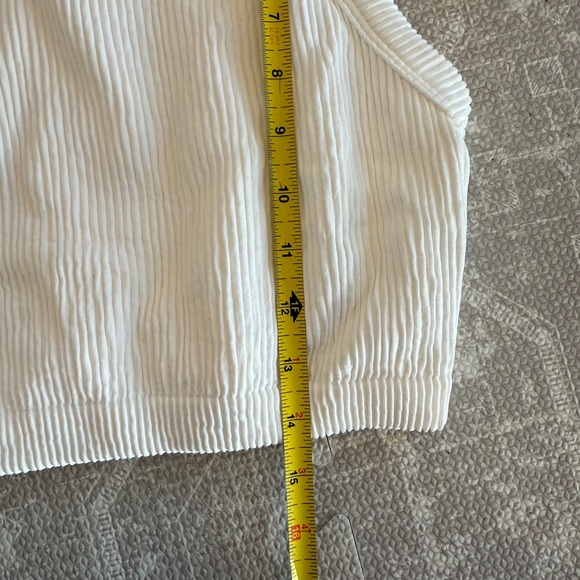 Aerie White High Neck Halter Ribbed Crop Tank Top Size M Seamless Racerback - Picture 6 of 6